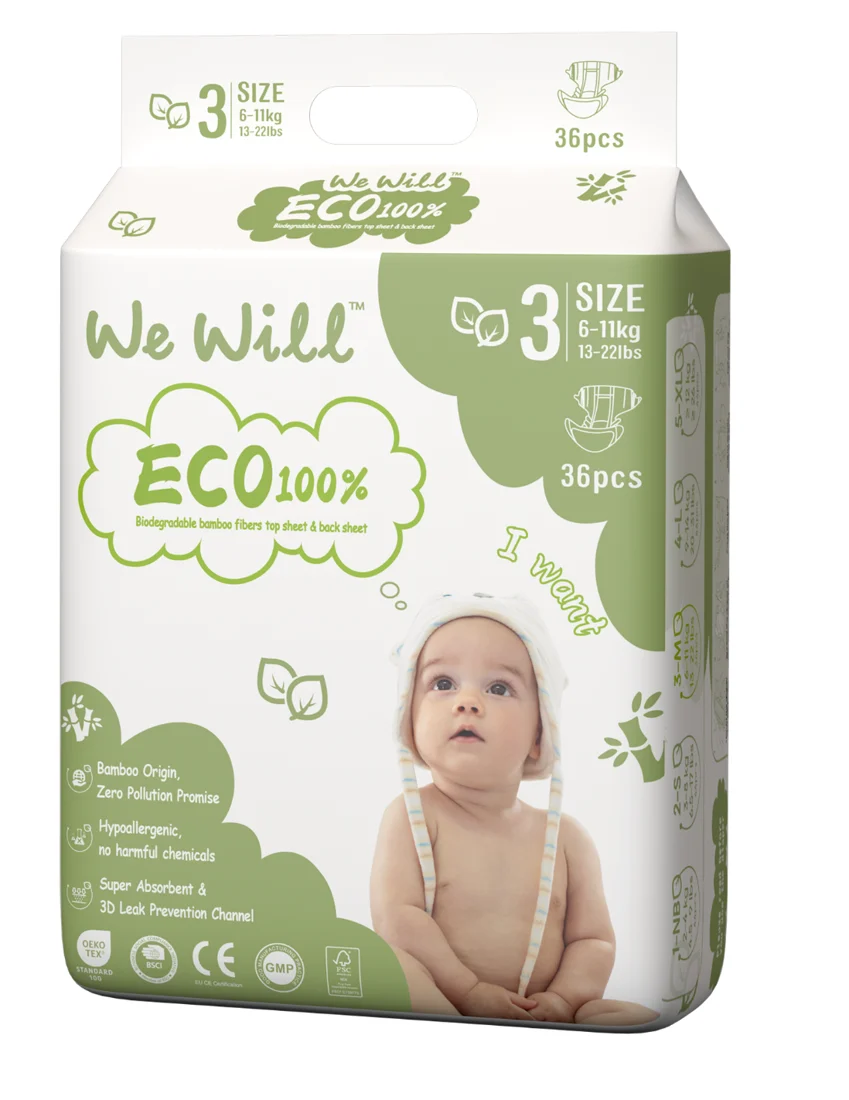 Bamboo baby diapers